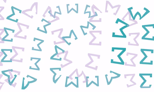 The notation for sigma e in colors of pink and green on a white background