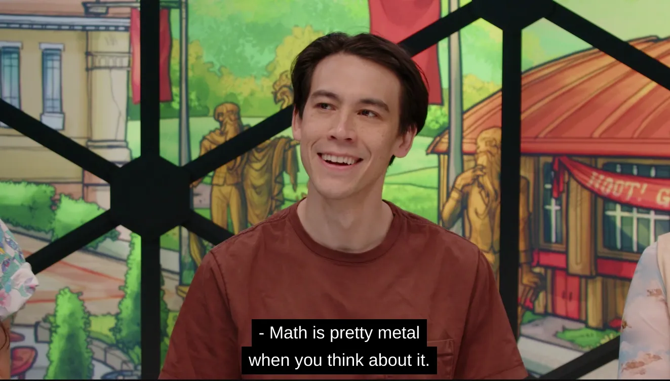 Zac Oyama as Gorgug explains how he used mathematics to do something cool