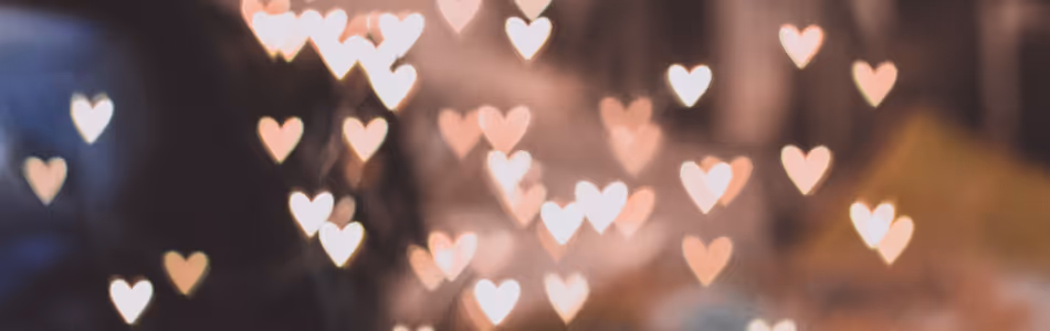 Hearts on a blurry background